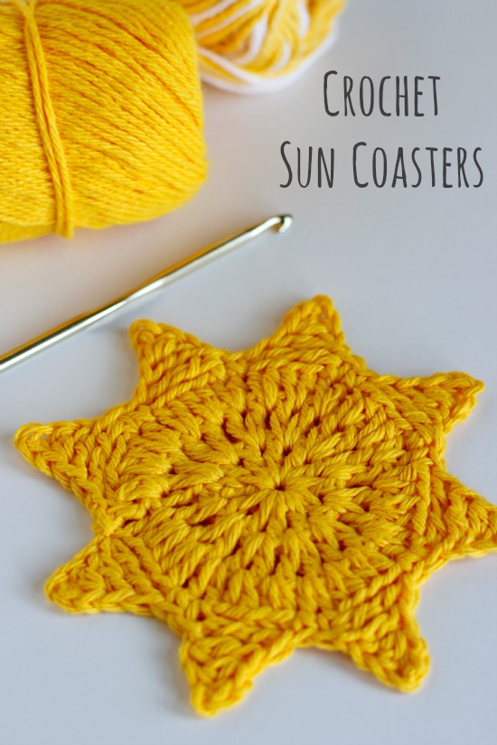 Crochet Sun Coasters for Summer Parties Make and Takes