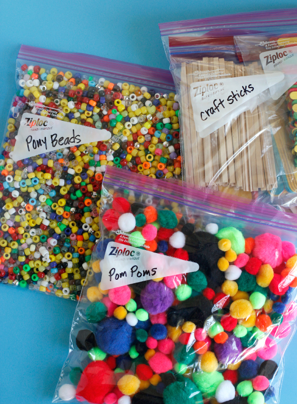 Organizing Kids Craft Supplies - Make and Takes