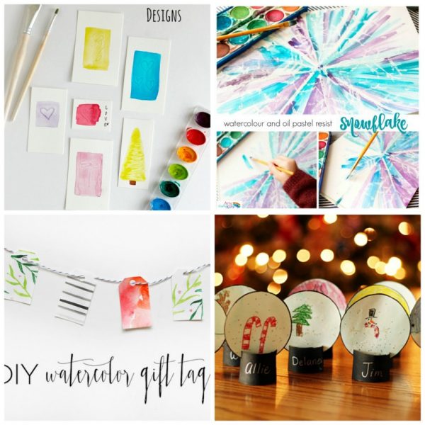 7 DIY Holiday Watercolor Cards to Send Out to Friends - Make and Takes