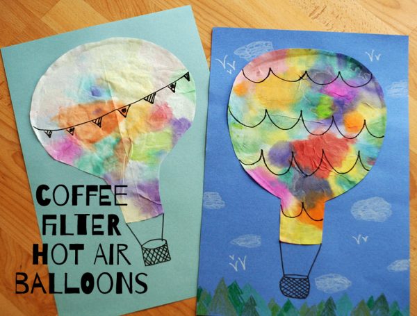 Coffee Filter Hot Air Balloons - Make and Takes