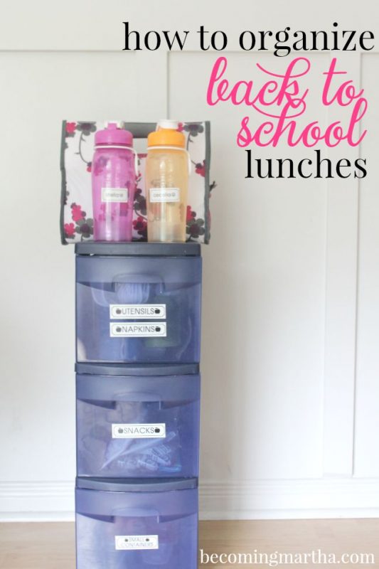 Back to School Organization: Keeping Lunches Organized