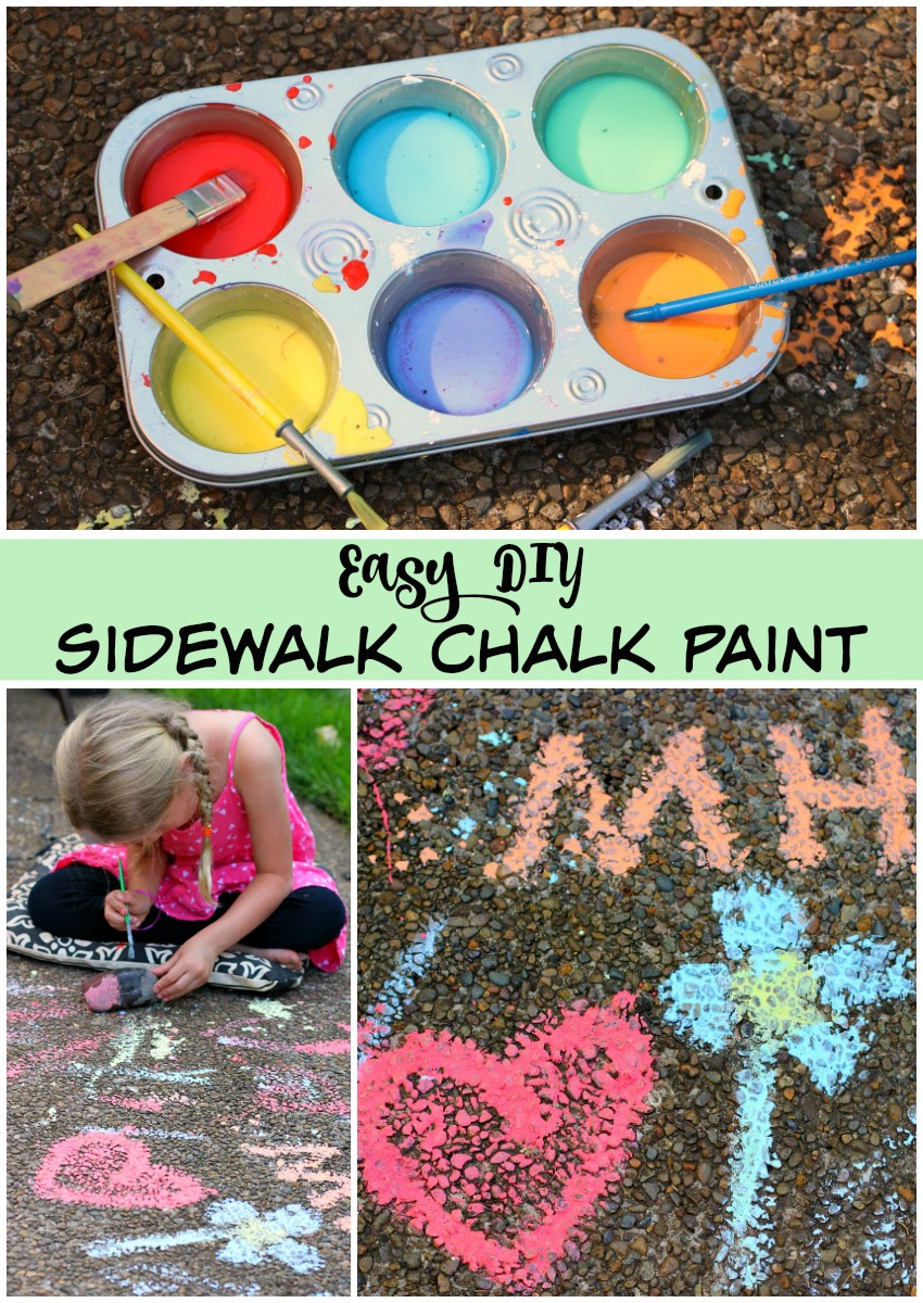 DIY Sidewalk Chalk Paint for End of Summer | Make and Takes
