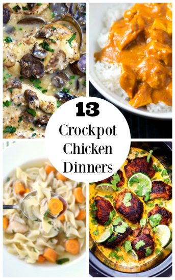 13 Crockpot Chicken Dinner Ideas - Make and Takes