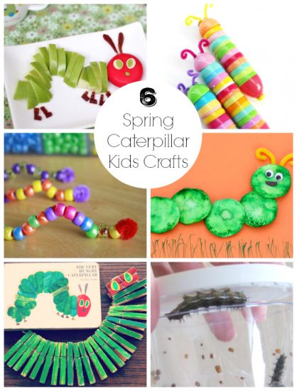 6 Spring Caterpillar Kids Crafts - Make and Takes