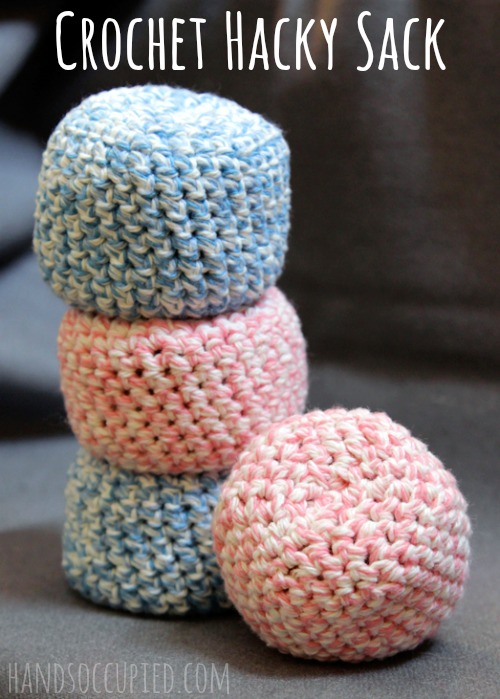 Crochet-A-Day: Easy Crochet Hacky Sack | Make and Takes