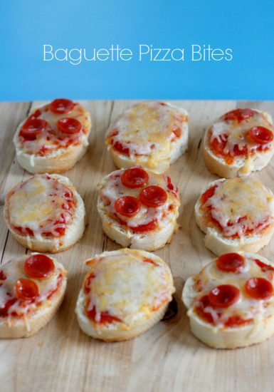 Cheesy Baguette Pizza Bites - Make and Takes