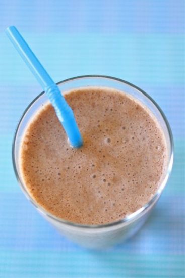 Chocolate, Peanut Butter, and Banana Smoothie - Make and Takes