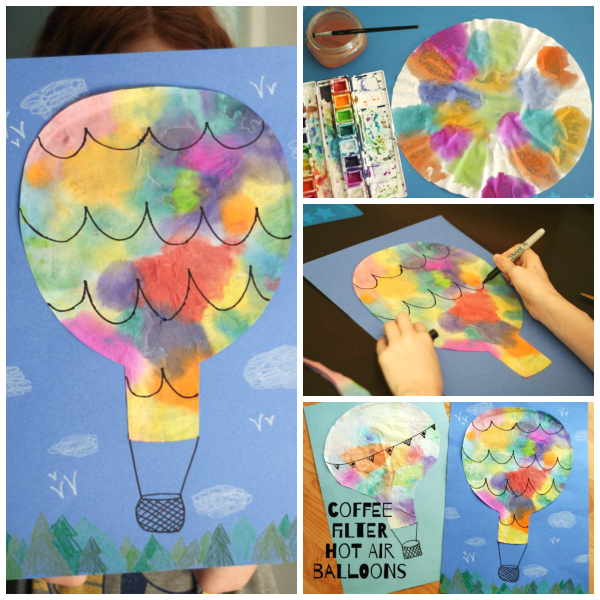 Hot Air Balloon String Art, Hot Air Balloon, Colourful, Childrens