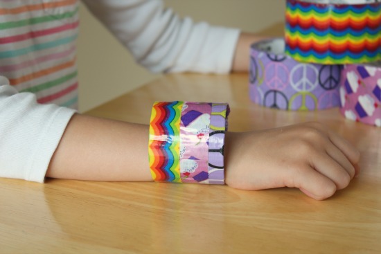 Making Cute Bracelets And Wands With Duct Tape Make And Takes