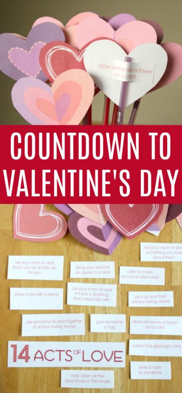 Valentines Count Down + Free Printable - Make and Takes