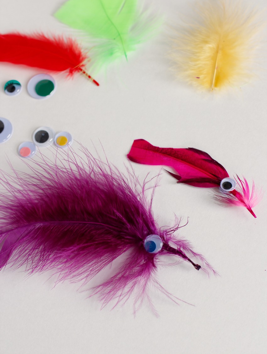 Flying Feather Fish Kids Craft - Make and Takes