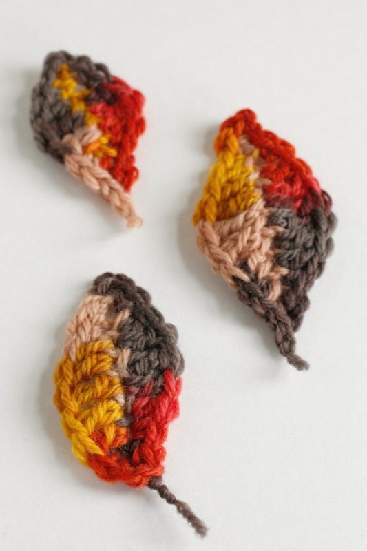 Quick Crochet Fall Leaf Pattern - Make and Takes