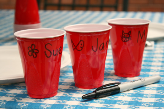 Quick Tip for Labeling Drinking Cups - Make and Takes