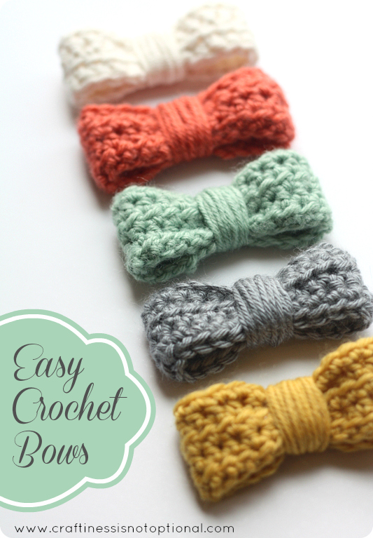Crochet-A-Day: Crochet Bow Tutorial - Make and Takes