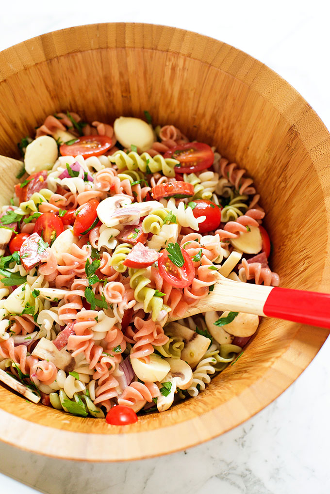 Easy Italian Pasta Salad with Italian Dressing | Make and Takes