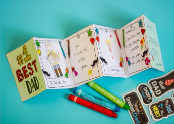 Printable Zig-Zag Mini Book for Father’s Day - Make and Takes