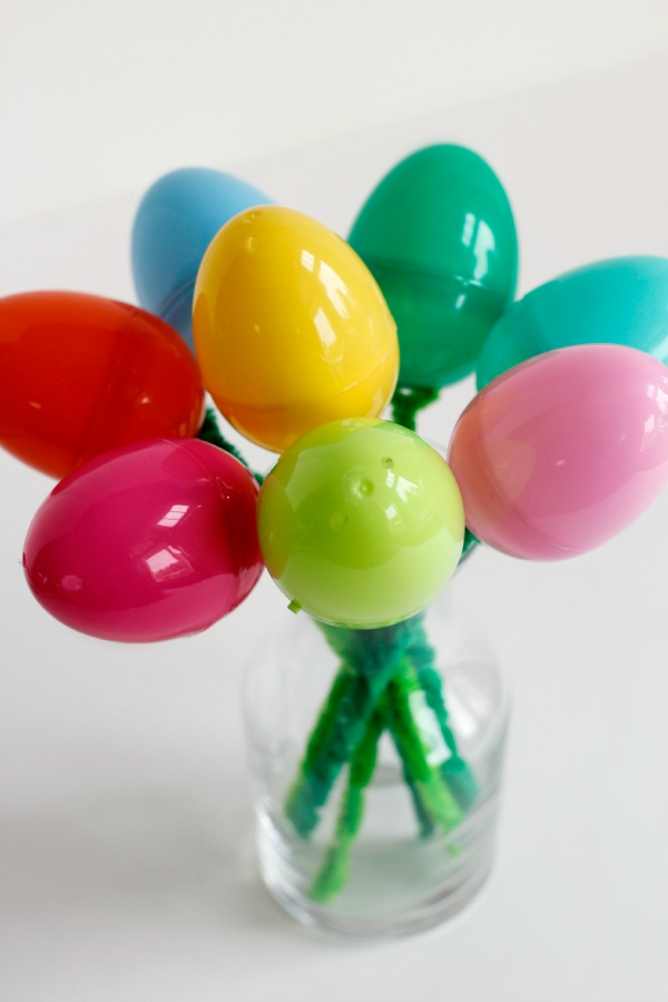 Flower Bouquet of Plastic Easter Eggs