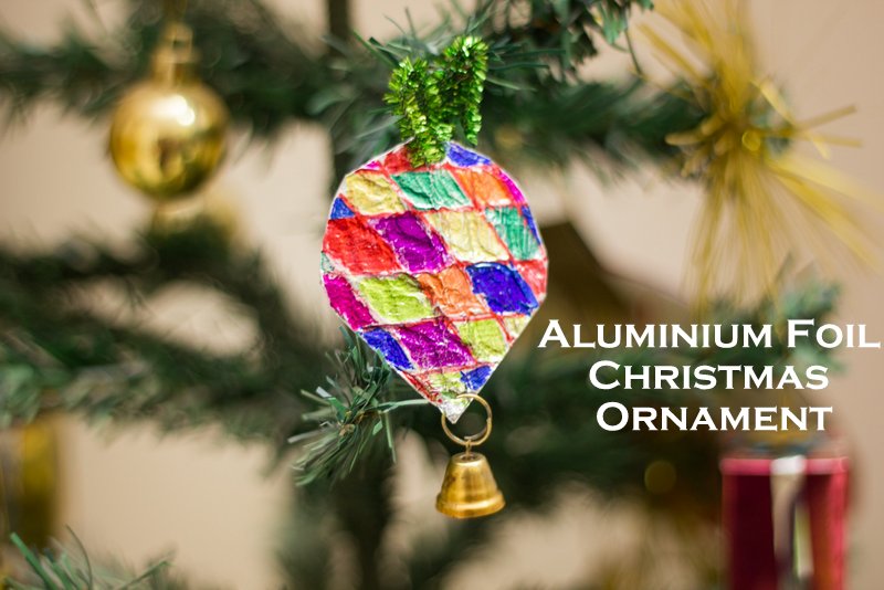 Easy Tin Foil Christmas Tree Ornaments Make and Takes