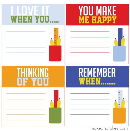 Free Printable Lunchbox Notes