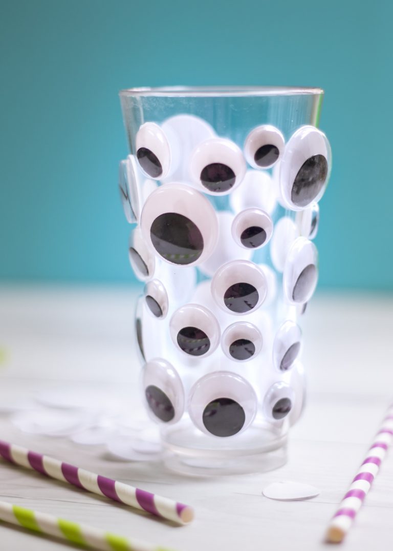 Googly Eye Drink Glasses for Halloween Fun Make and Takes