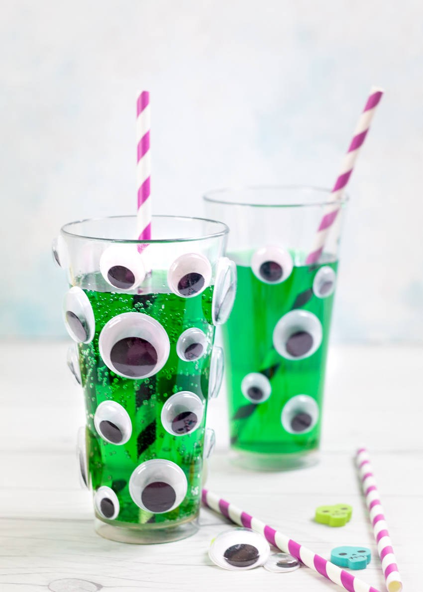 Googly Eye Drink Glasses for Halloween Fun - Make and Takes