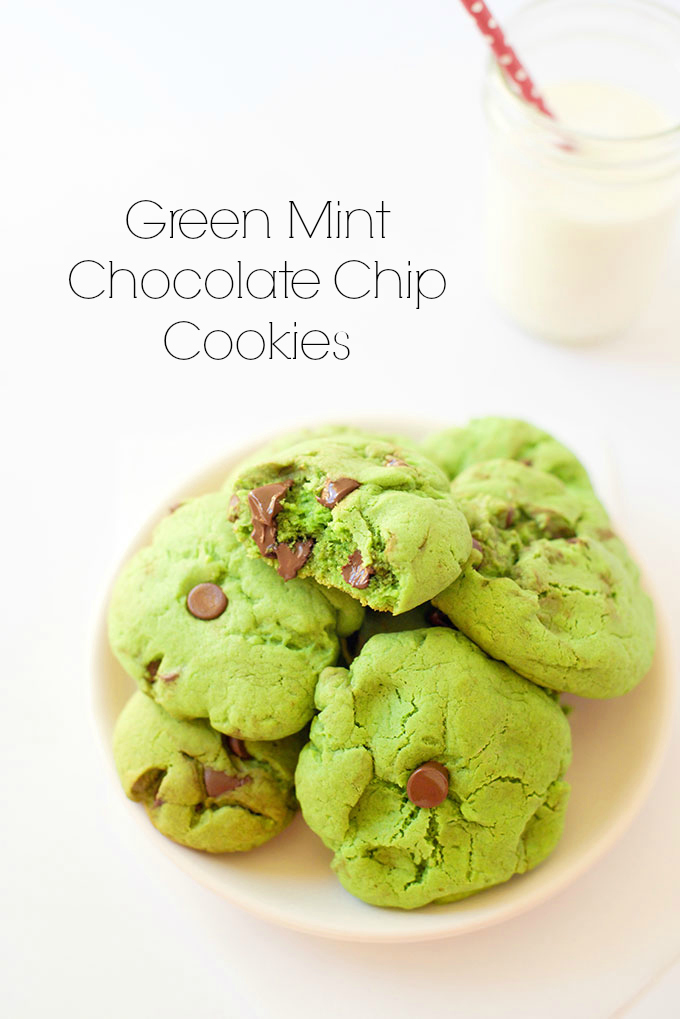 Green Mint Chocolate Chip Cookies - Make and Takes
