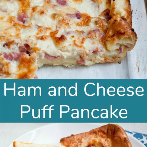 Ham and Cheese Puff Pancake for a Holiday Breakfast Make and Takes
