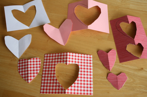 how do you make an envelope out of a heart shaped paper