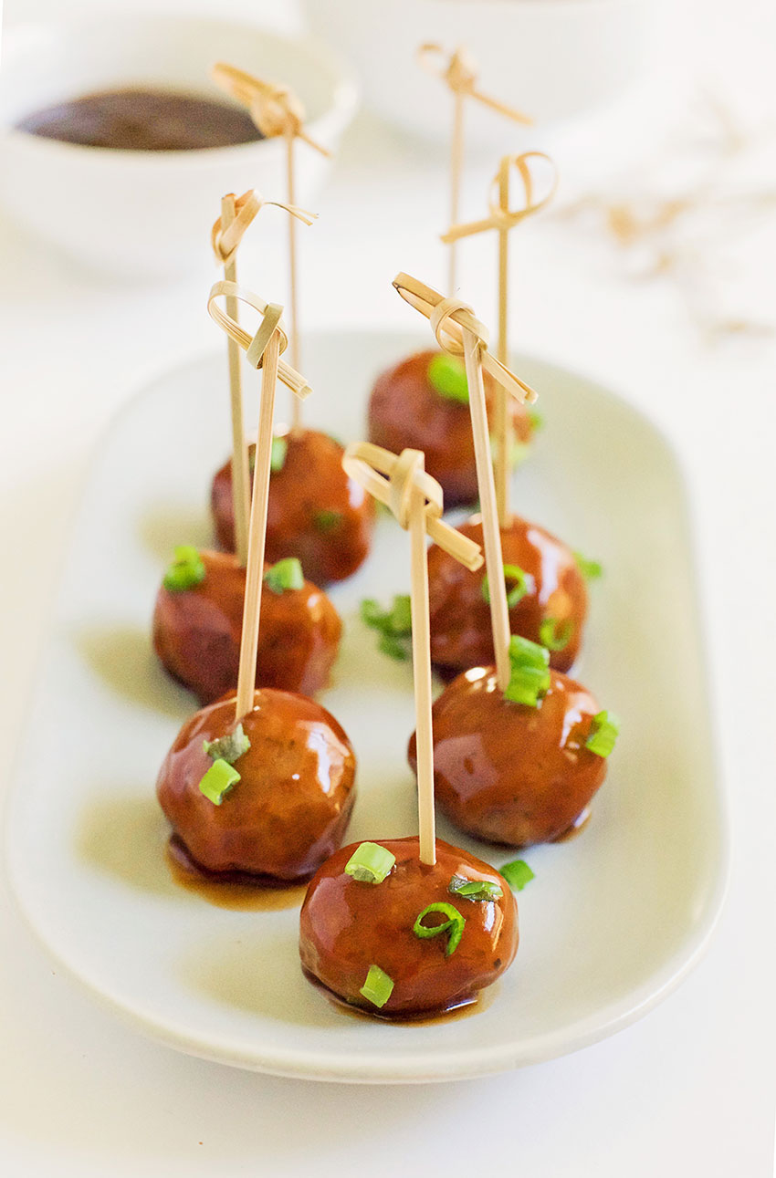 Hoisin Glazed Mini Meatballs - Make and Takes