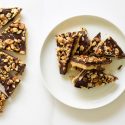 Homemade Toffee with Chocolate and Nuts
