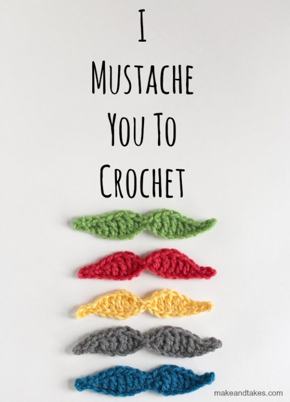 Crochet Mustache Pattern Make and Takes