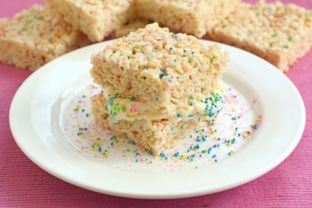 Ice Cream Rice Crispy Treat Sandwiches - Make and Takes