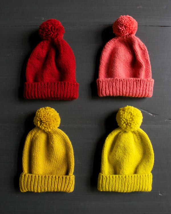 3 Pom-Pom Knit Hat Patterns - Make and Takes