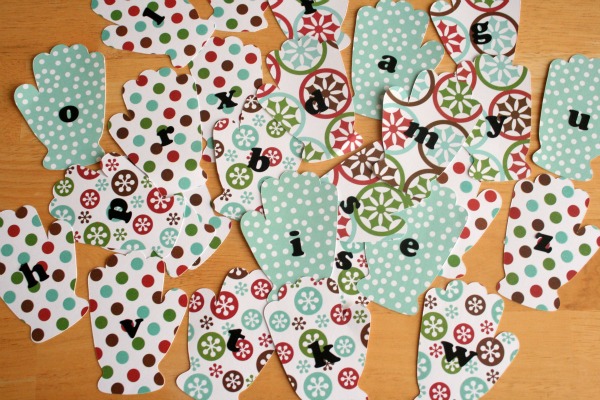 Snow Mitten Letter Scramble Game