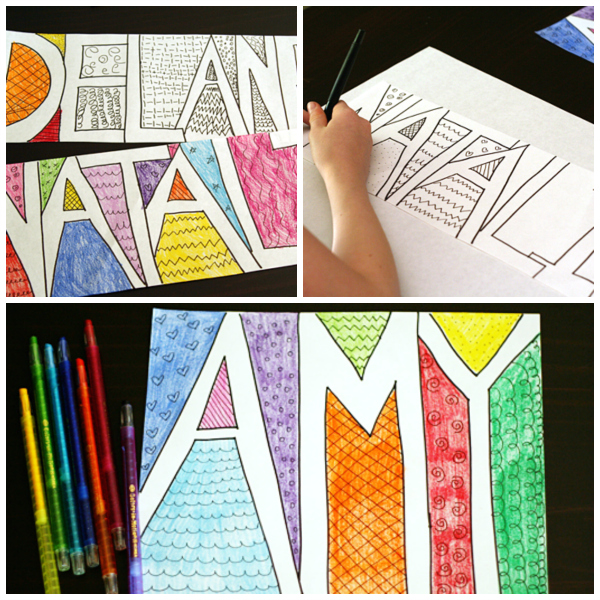 Get Colorful with Doodle Names - Make and Takes
