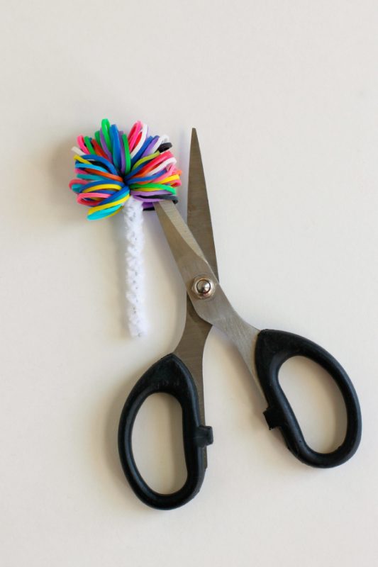 Rainbow Loom Pipe Cleaner Pom Poms Make and Takes