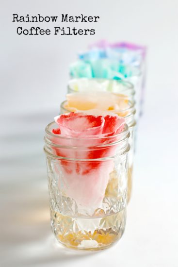 Rainbow Marker Coffee Filter Experiment - Make and Takes