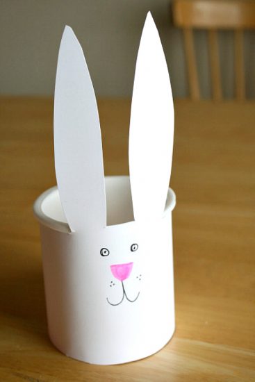 Make a Recycled Easter Bunny Bucket - Make and Takes