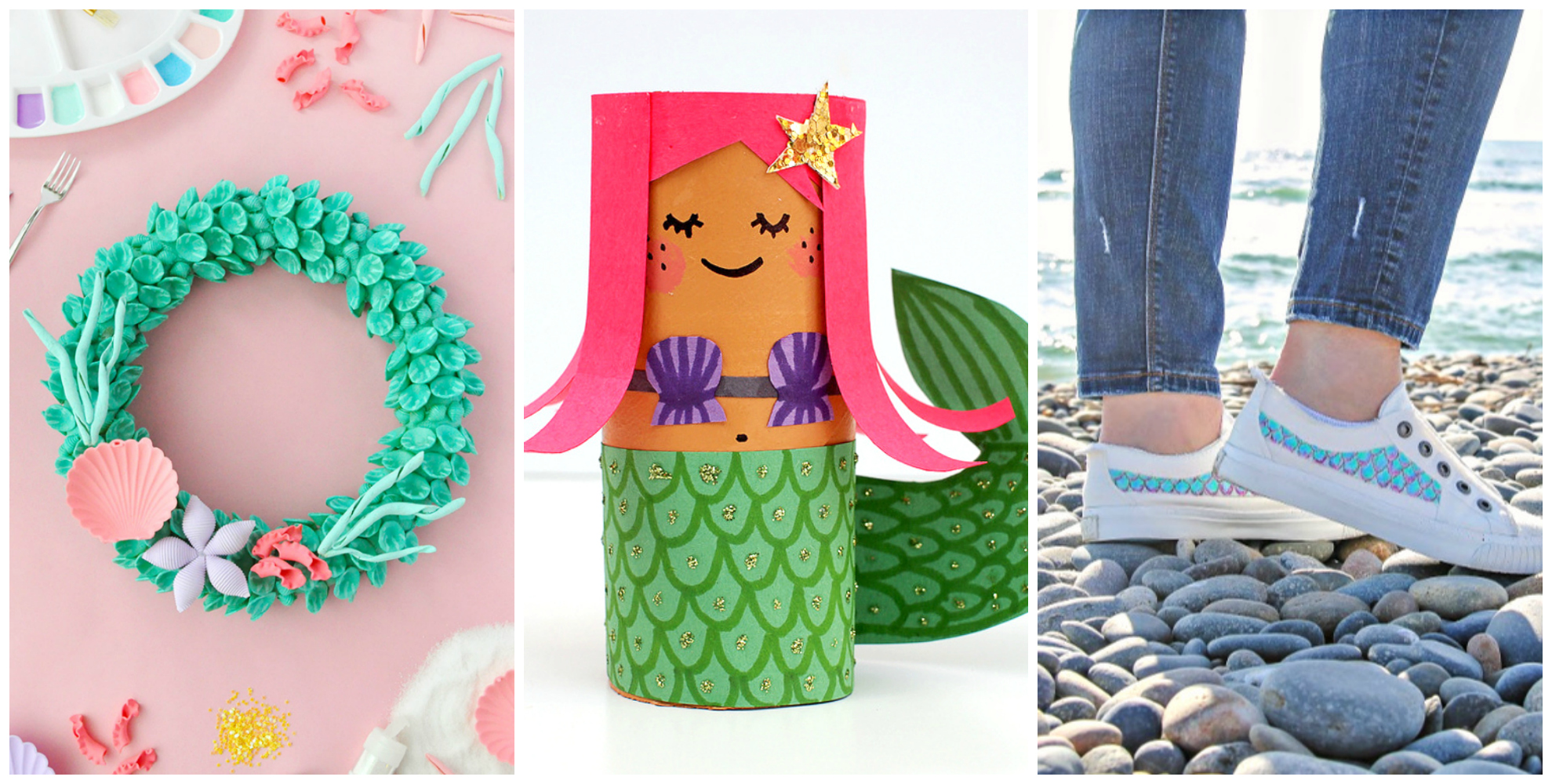 Mermaid Toilet paper roll craft : An easy Mermaid craft
