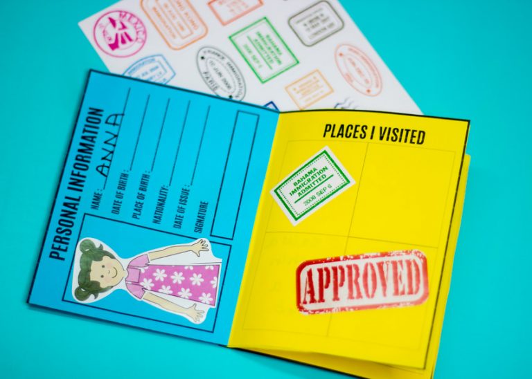 DIY Mini Passport Book + Free Printable Make and Takes