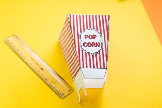 DIY Movie Popcorn Box + Free Printable - Make and Takes