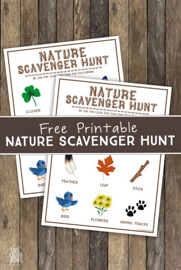 Nature Scavenger Hunt Kids Summer Activity - Make and Takes