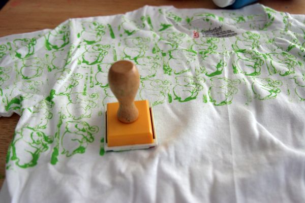 Painted T-Shirt Stamping - a craft and activity - Make and Takes