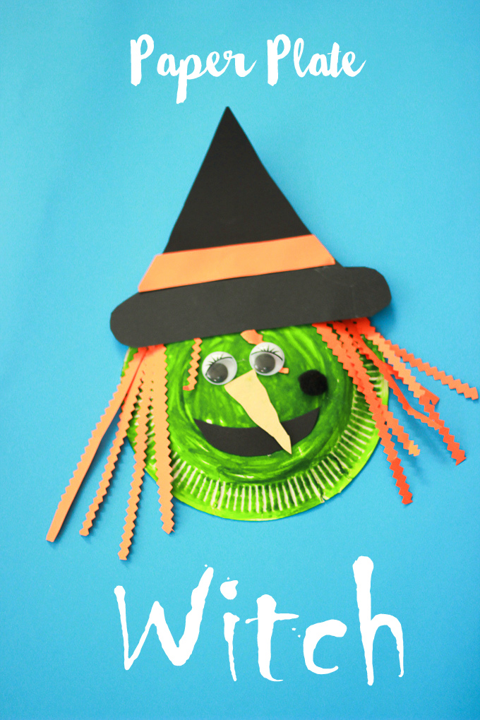 Fun Paper Plate Witch Halloween Craft - Make and Takes