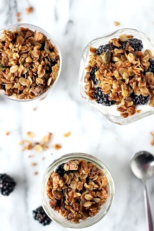 Yogurt Parfaits with Homemade Granola - Make and Takes