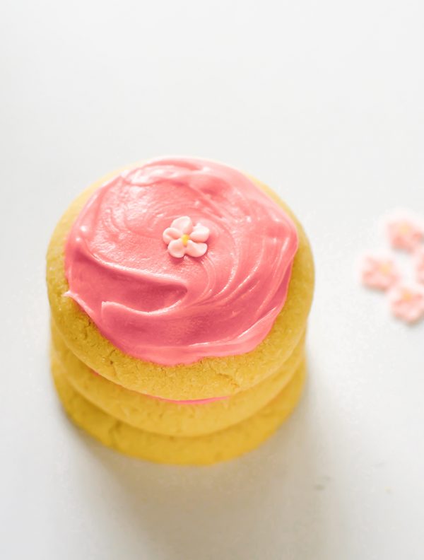 Soft and Fluffy Pink Frosted Sugar Cookies Make and Takes