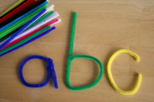 Learning Letters with Pipe Cleaners - Make and Takes