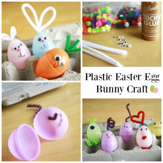 Plastic Easter Egg Bunny Craft - Make and Takes