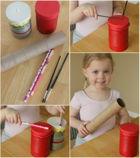 Mini Tin Can Drums Earth Day Craft - Make and Takes