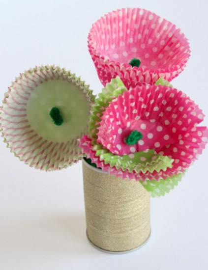 Moms Love Handmade Cupcake Liner Flowers - Make And Takes